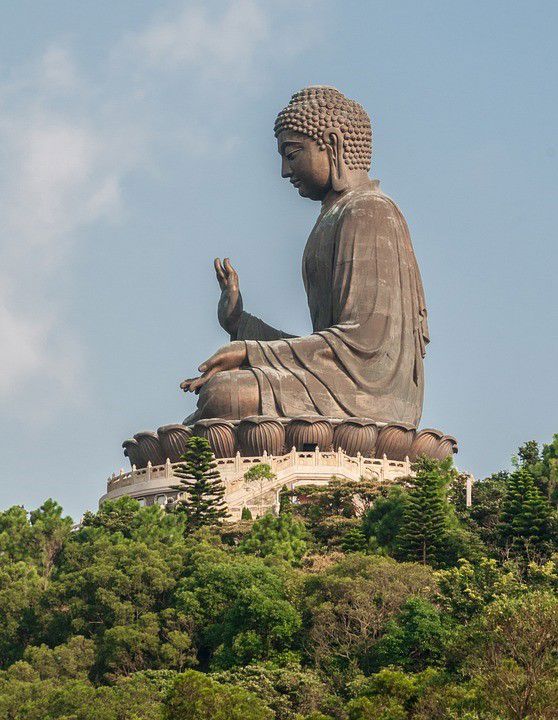 Buddha sitting on a lotus Buddha sitting on a lotus in Binh Dinh - Vietnam (the largest in Southeast Asia)