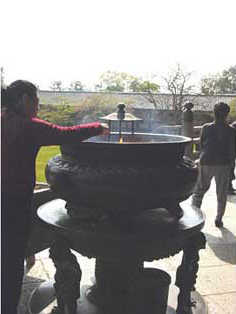 Photograph by Melanie Aven Incense Koro at Todaii-ji Temple in Nara Japan