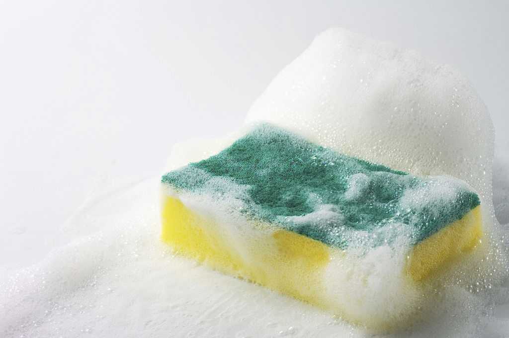 Use a sponge to clean backflow incense burner