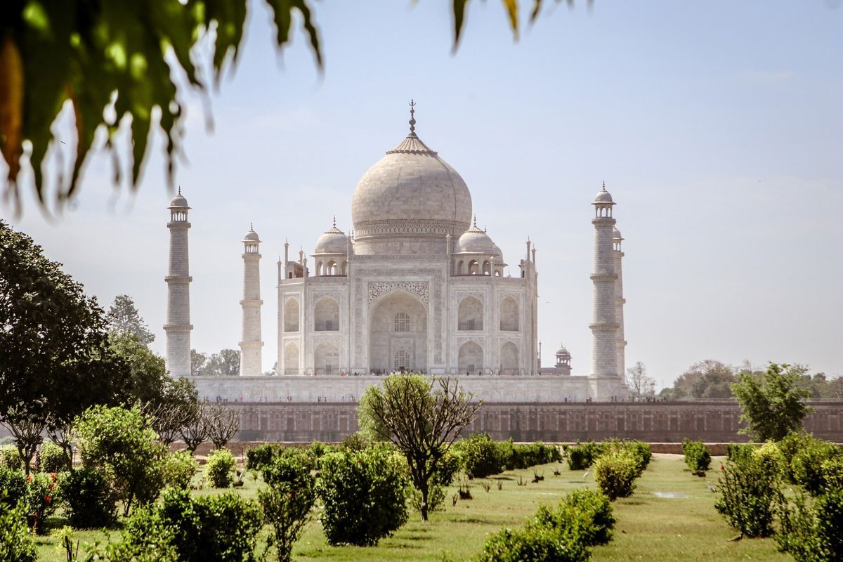 lotus on the Dome of Taj Mahal Inverted lotus on the Dome of Taj Mahal, India