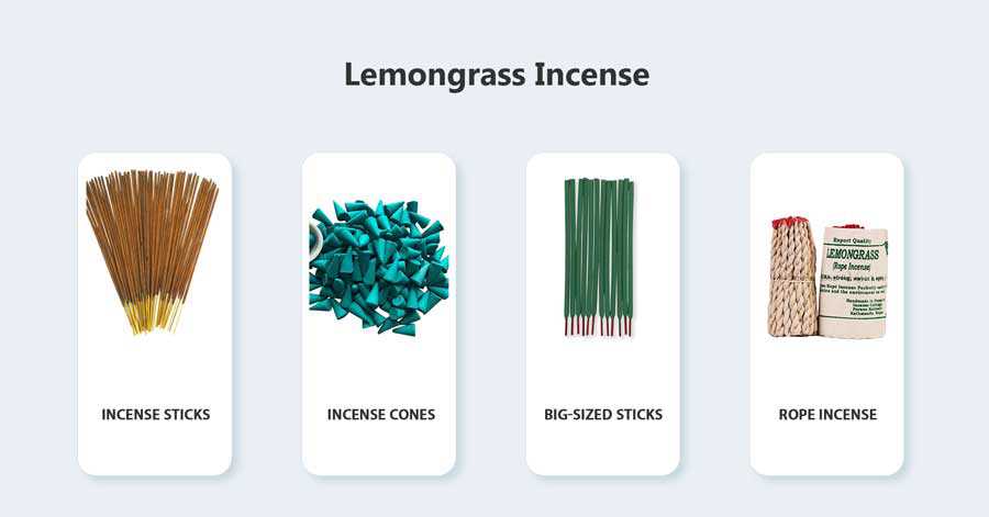 Types of lemongrass incense Types of lemongrass incense