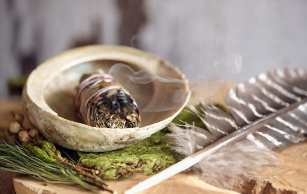 smudge yerba santa Gently smudge your space with yerba santa to cleanse away negative energy and create a sacred atmosphere.