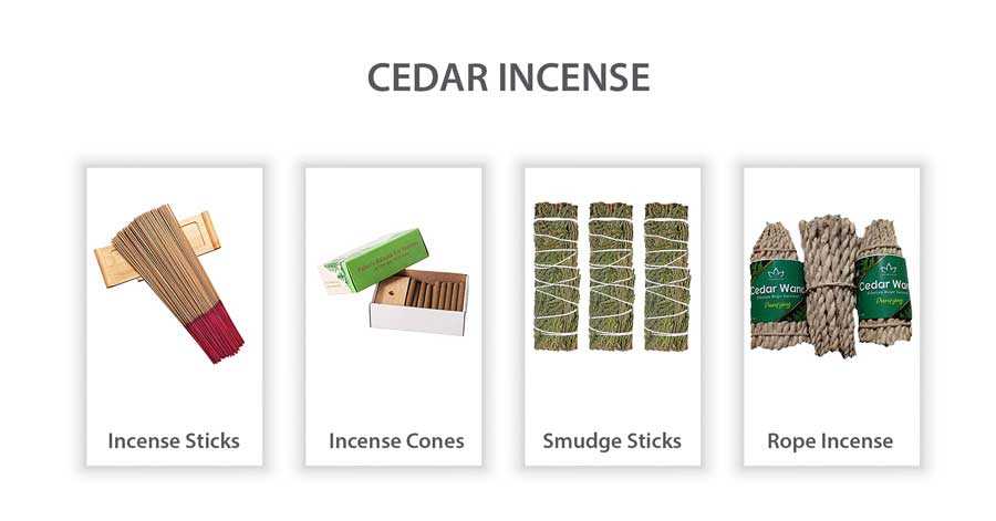 different forms of cedar incense 4 different forms of cedar incense.