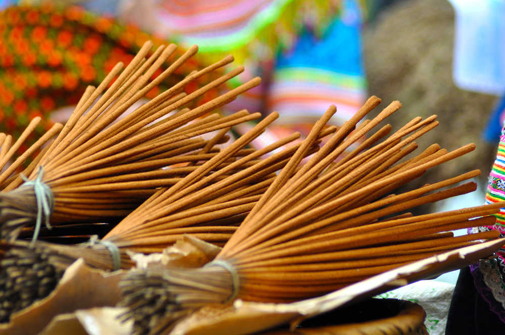 A bunch of ylang ylang incense A bunch of ylang ylang incense.