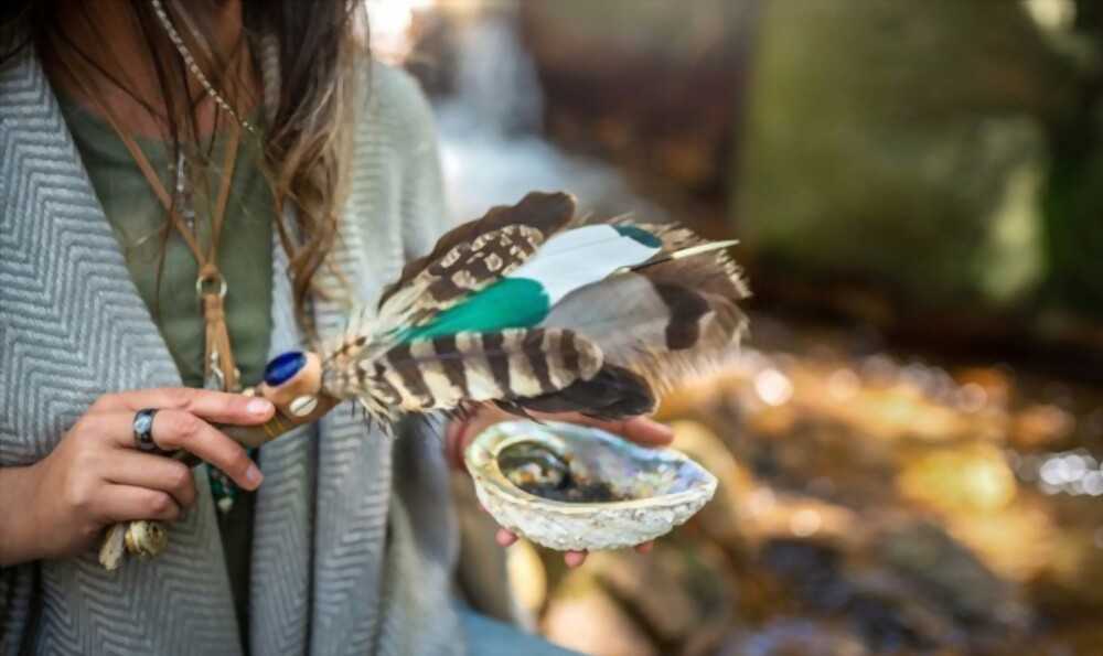Instructions on how to smudge with incense.