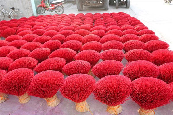 Red incense is often used during Chinese New Year