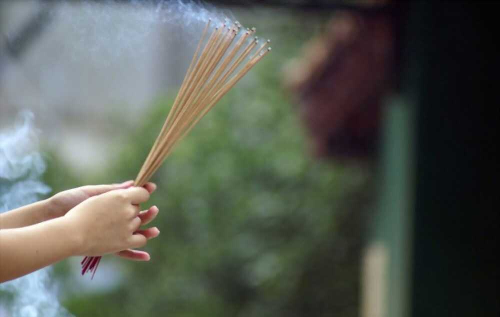 Incense ceremony Incense offering ceremony in Asian countries.