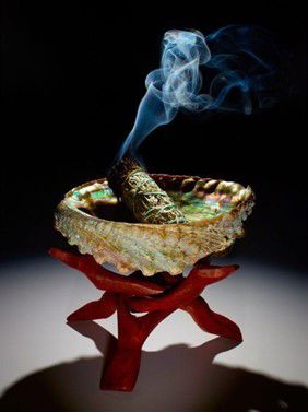 The blue sage smoke is a positive sign from the universe to you.