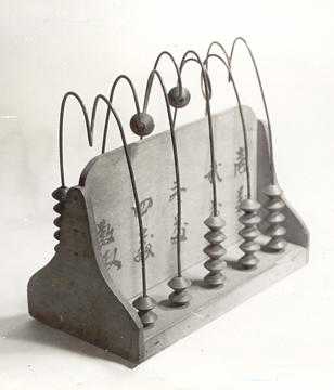 Soroban Figure 2. Soroban Soroban used in geisha houses to calculate number of sticks consumed for the time of each oiran or geisha. Courtesy of the National Science Museum, Tokyo.